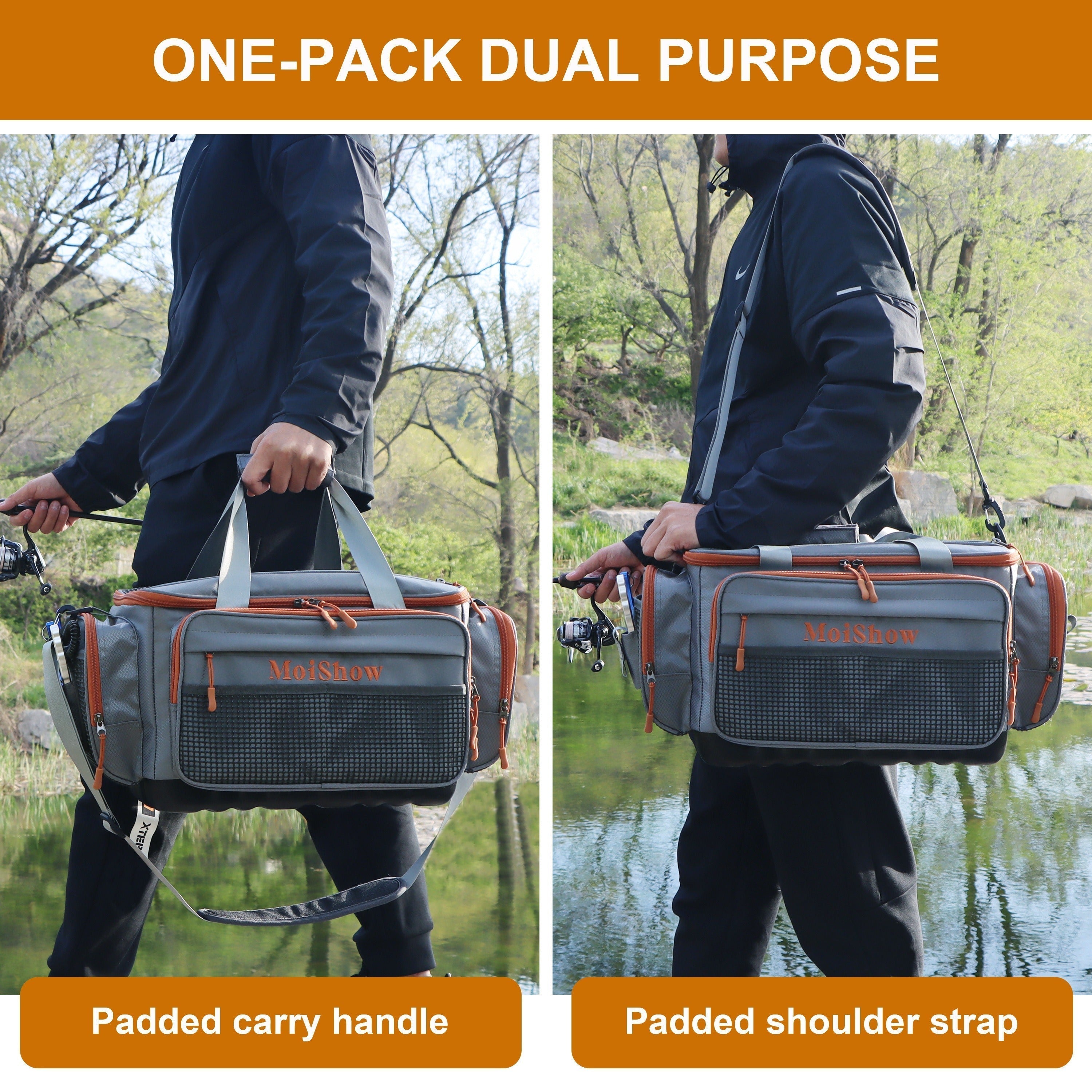 Fishing Tackle Box Bag with Compartments