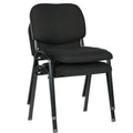 Stackable & Linkable Office Conference Visitor Community  Chairs (Set of 7-Black)