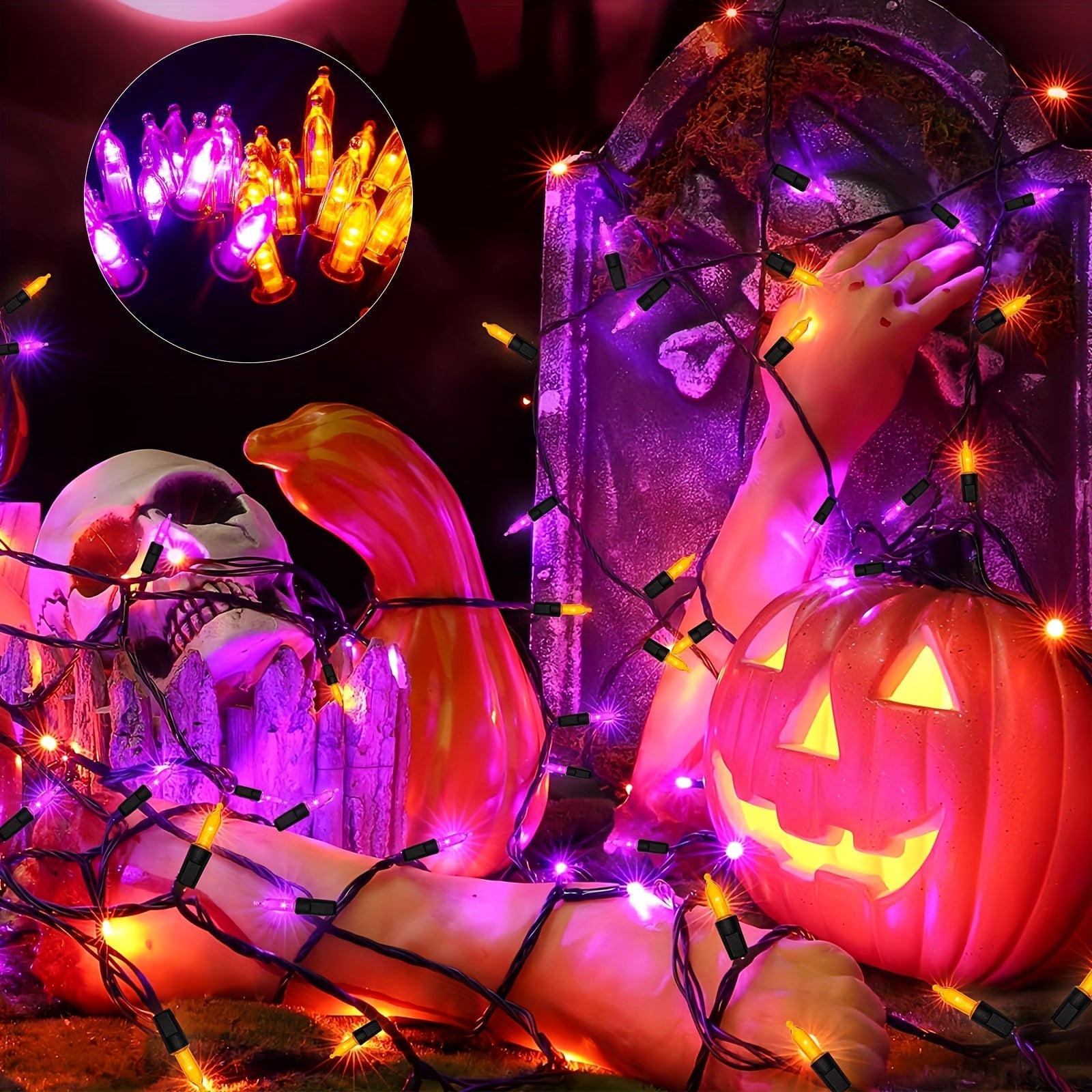 50LEDs 500cm Halloween String Lights (2pcs)