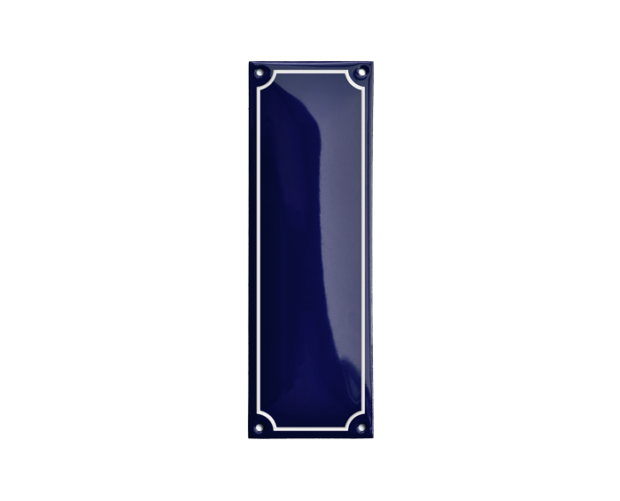Blue Enamel Sign 7 x 21 cm (2¾" x 8¼")