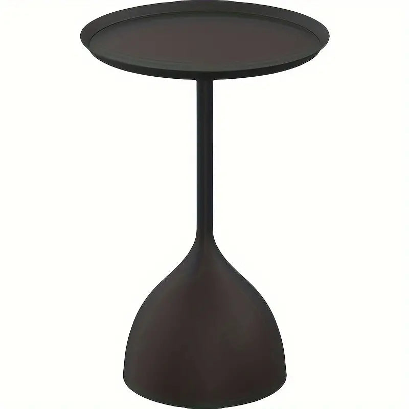 Casual Small Coffee Table for Living Room - Metal Pedestal Base