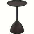 Casual Small Coffee Table for Living Room - Metal Pedestal Base