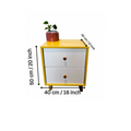 Wooden Bedside Cabinet with Two Drawers and Sturdy Legs