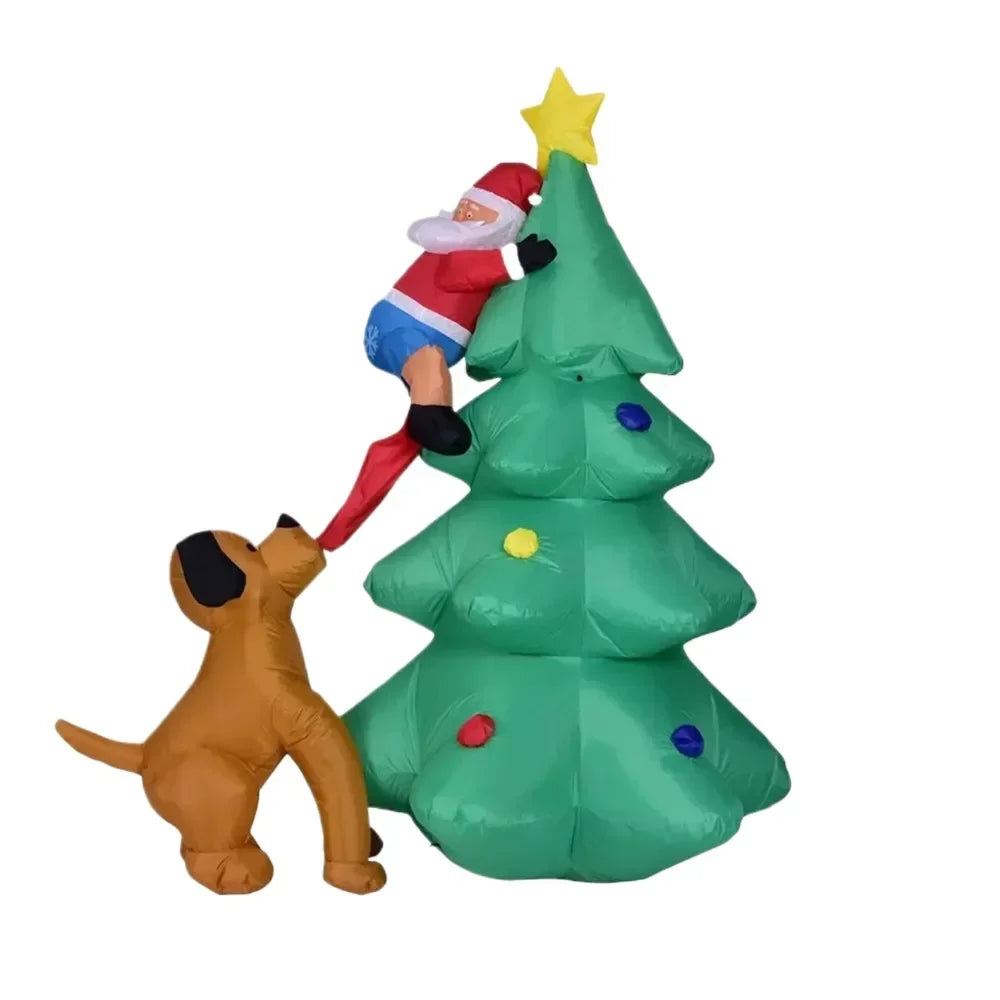 Christmas Inflatable Tree With Led Lights - 6Ft