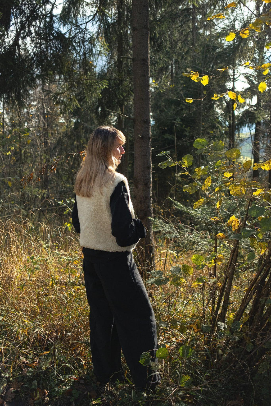 Woolen Woman's Vest - Light grey