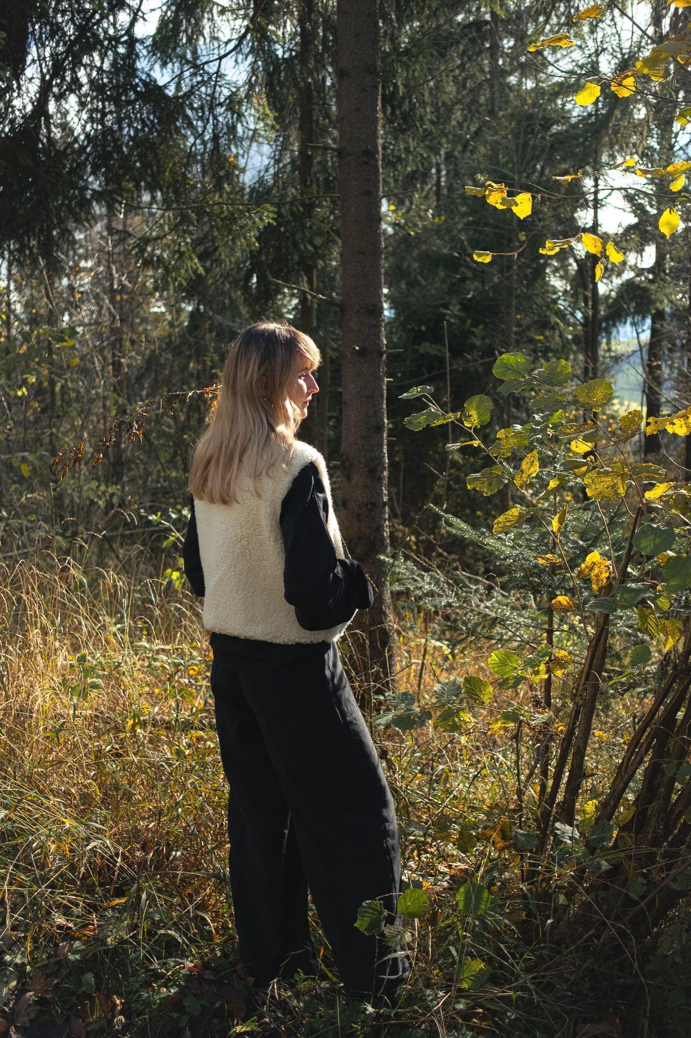 Woolen Woman's Vest - Light grey