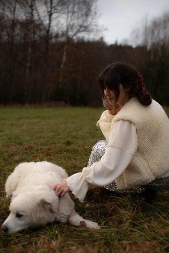 Woolen Woman's Vest - Light grey