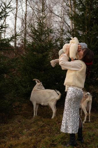 Woolen Woman's Vest - Light grey