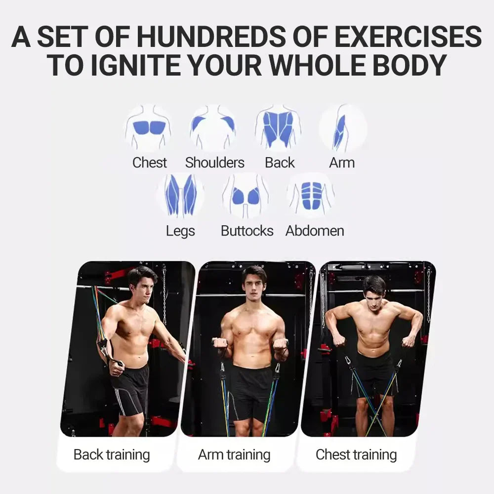 Portable Resistance Band Fitness Set with Chest Expander & Ankle Straps