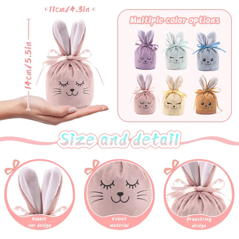 24 Pcs Velvet Drawstring Gift Bags