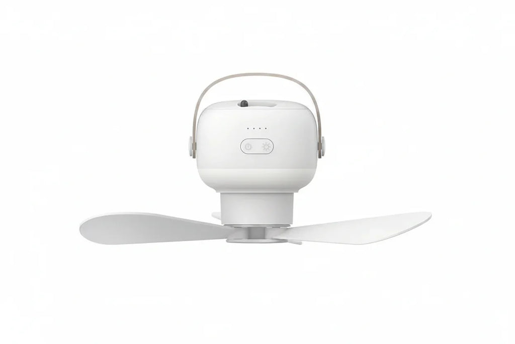 Portable Wireless Mini Ceiling Fan with LED Light & Remote Control