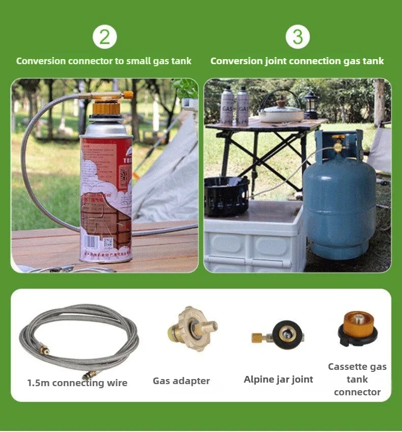 21000W Portable 9-Core Camping Gas Stove – Windproof Outdoor Burner
