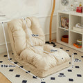 Convertible Foldable Lounger Sofa Bed - Beige Water-Resistant Lazy Chair Sleeper
