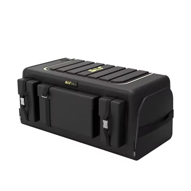 70L Foldable Storage Organizer with Lid Box Black