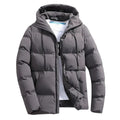 Men's Thick Hooded Winter Puffer Jacket – Warm Casual Parka