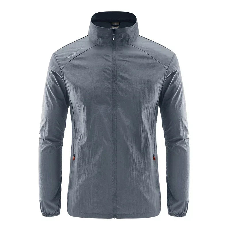 Men's Lightweight Windbreaker Jacket – UV Protection Outdoor Hooded Coat