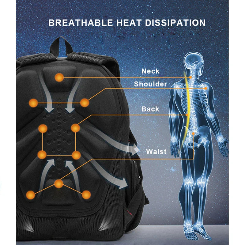Waterproof Anti-Theft 17-Inch Laptop Travel Backpack