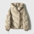 Women's Lightweight Duck Down Hooded Puffer Jacket