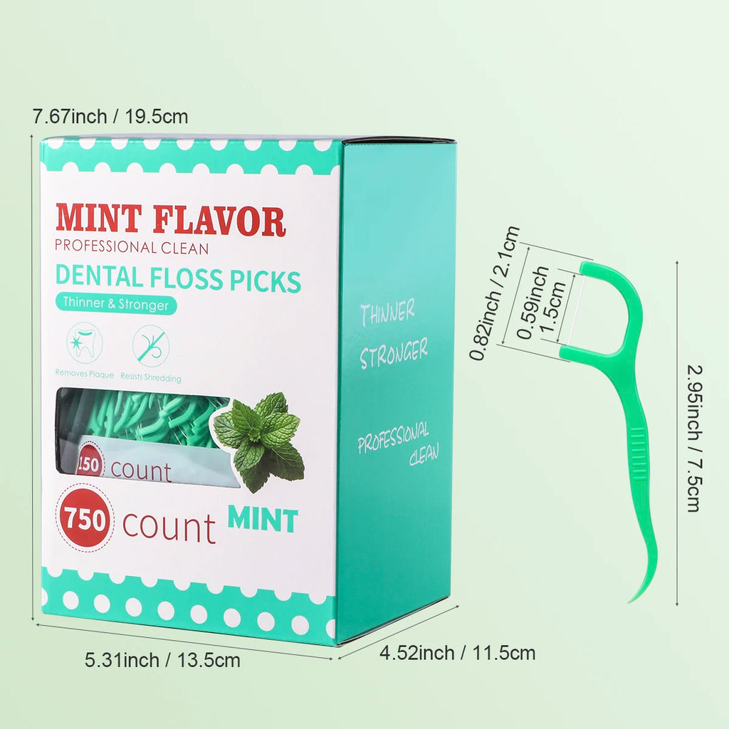 Mint dental floss stick - home portable disposable care dental floss stick - oral care - deep cleaning - interdental cleaning pr