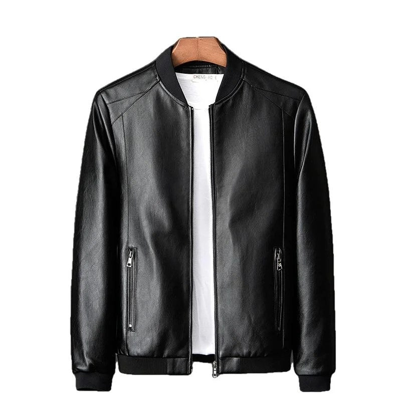 Wait On The Lord Printed Real Leather Jacket