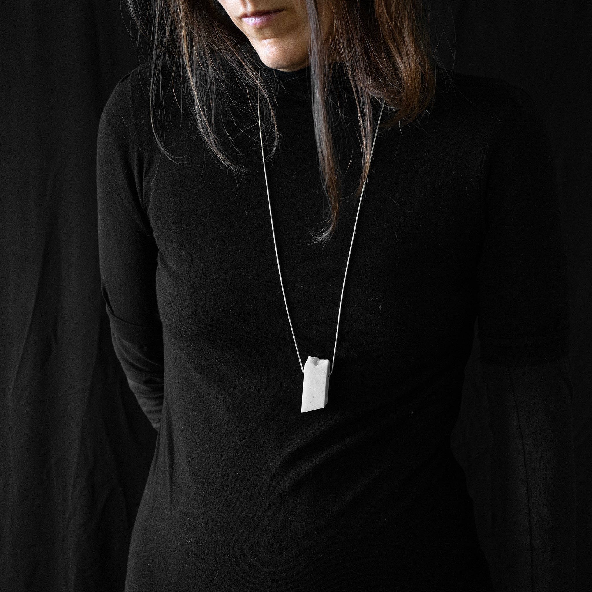 BLOCCO 55 – Carrara Marble Necklace | Handmade Statement Jewelry