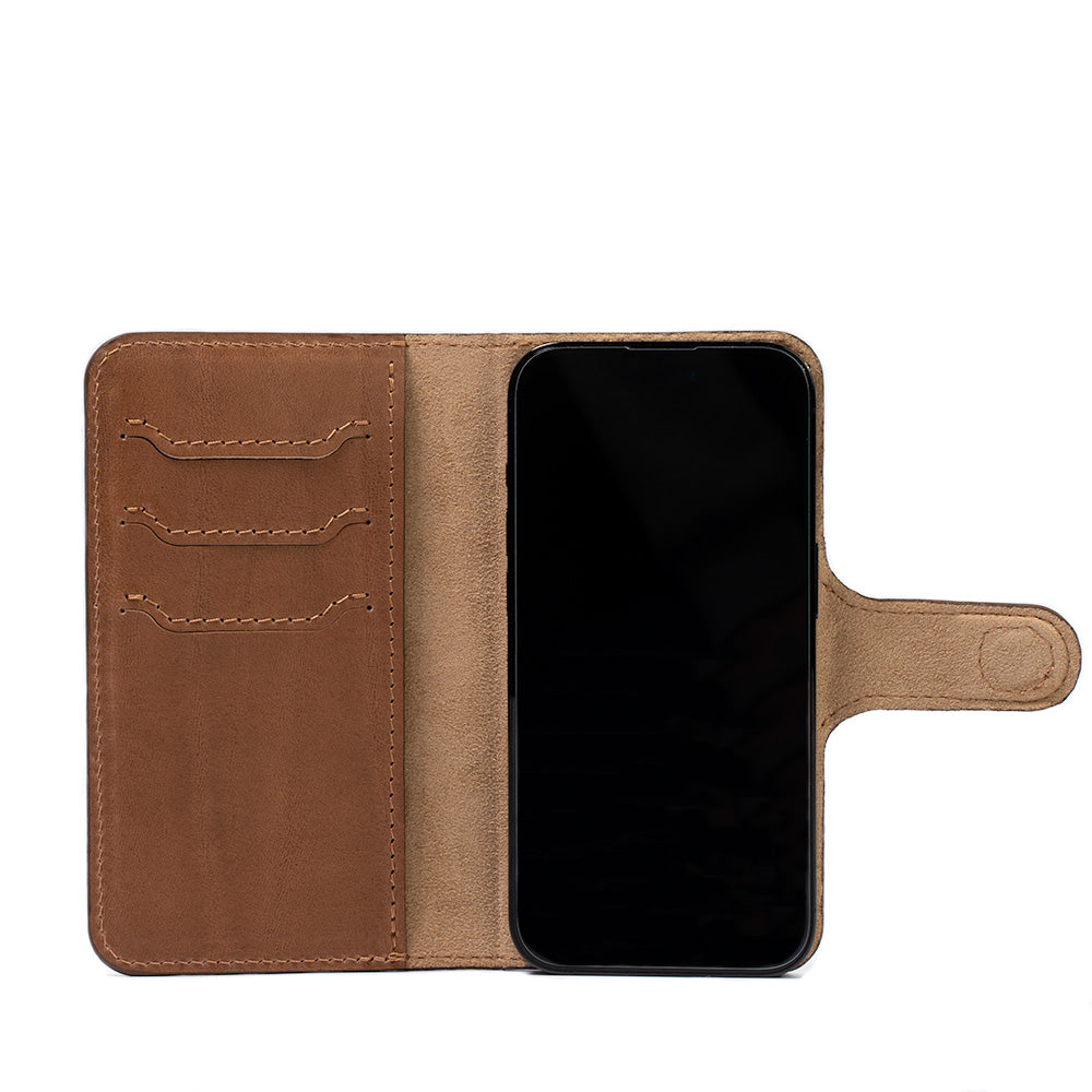 Leather MagSafe Folio Case Wallet with Grip for iPhone 14 Series