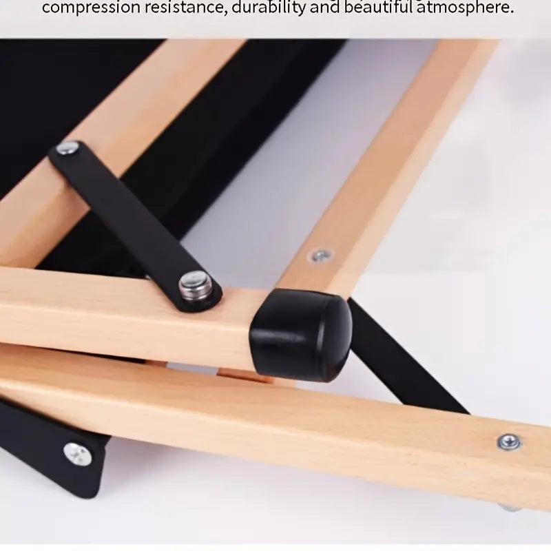 Foldable Wooden Camping Chair - Beech Black