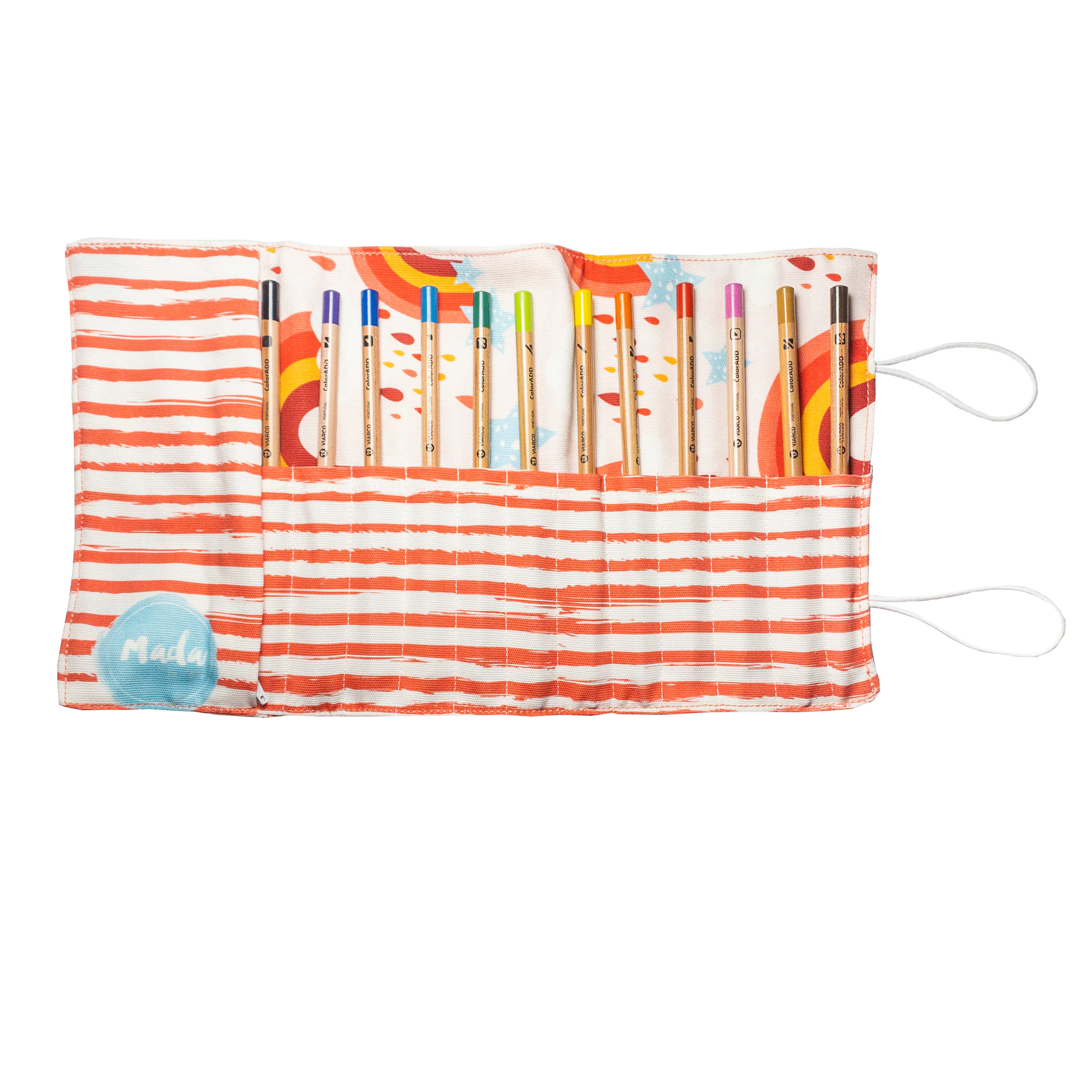 Pink Rainbow Long Pencil Case