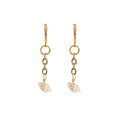 Shell Drop Huggie Earrings | by Ifemi Jewels