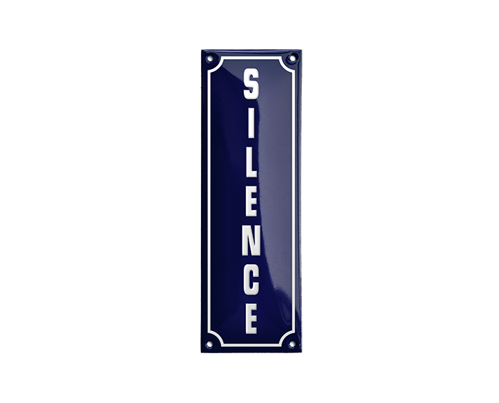 Blue Enamel Sign 7 x 21 cm (2¾" x 8¼")