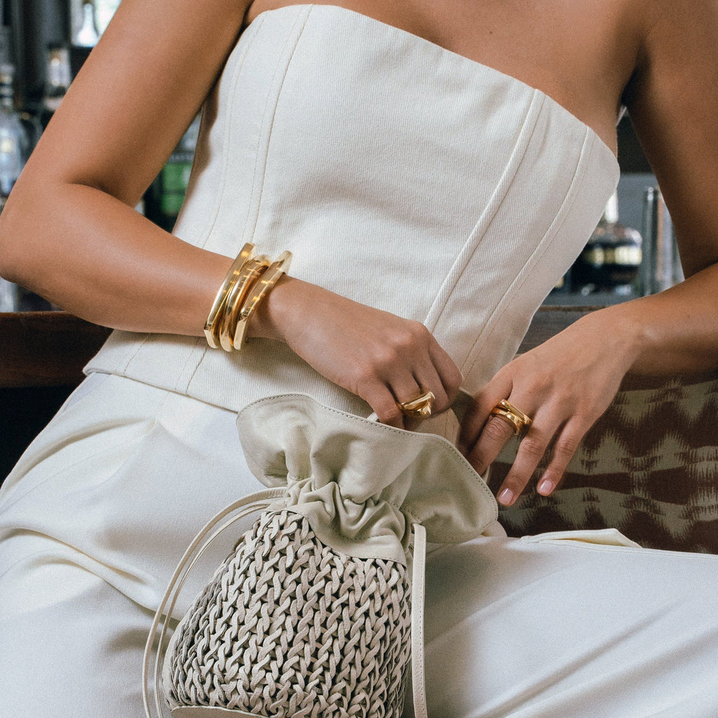Sophia Geometric Statement Bracelet Silver