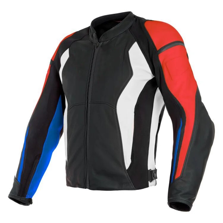 SS628 MEN MOTORCYCLE LEATHER RACING JACKET - XXXXL
