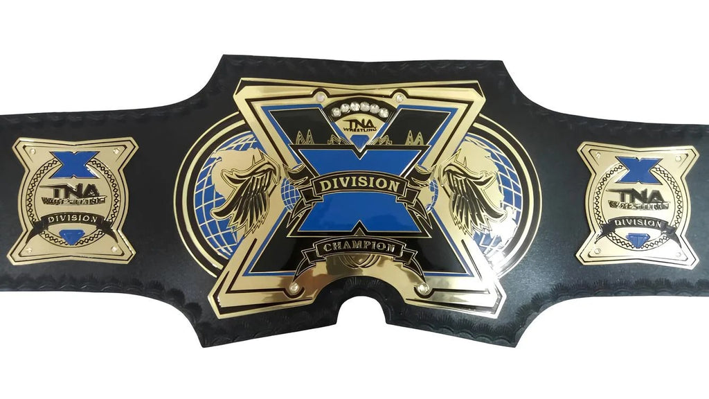 Total Nonstop Action TNA X Division Title World Wrestling Champion Belt - BRASS, 4 MM