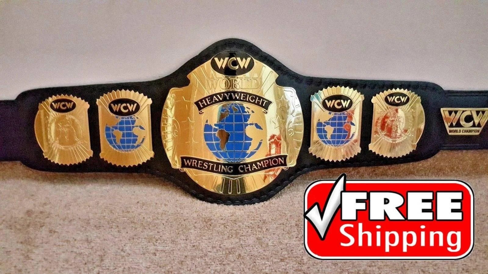 WCW WORLD HEAVYWEIGHT Brass Championship Belt - 8mm